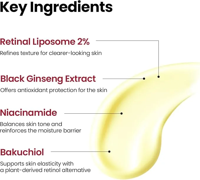 سيروم ريتينال سيول 1988 بمركب الريتينال RETINAL  بنسبة 2% ومستخلص الجينسنغ الأسود BLACK GINSENG للعناية بالخطوط الدقيقة ، 30 مل — صورة 6